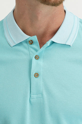  Mint Yeşili Polo Yaka Slim Fit Dar Kesim Pamuk Tişört