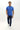 Kobalt Mavi Polo Yaka Slim Fit Dar Kesim Nakışlı Pamuk Tişört