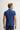 Koyu İndigo Polo Yaka Slim Fit Dar Kesim Nakışlı Pamuk Tişört