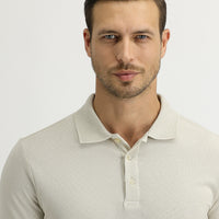Taş Polo Yaka Slim Fit Dar Kesim Nakışlı Pamuk Tişört