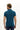 Koyu Petrol Polo Yaka Slim Fit Dar Kesim Nakışlı Pamuk Tişört