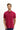 Vişne Polo Yaka Slim Fit Dar Kesim Nakışlı Pamuk Tişört
