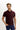 Koyu Bordo Polo Yaka Slim Fit Dar Kesim Nakışlı Pamuk Tişört