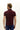 Koyu Bordo Polo Yaka Slim Fit Dar Kesim Nakışlı Pamuk Tişört