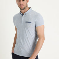 Açık Mavi Polo Yaka Slim Fit Dar Kesim Tişört