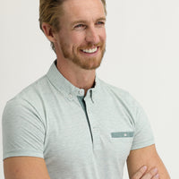 Çağla Yeşili Polo Yaka Slim Fit Dar Kesim Tişört