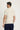  Ekru Polo Yaka Slim Fit Dar Kesim Keten Tişört