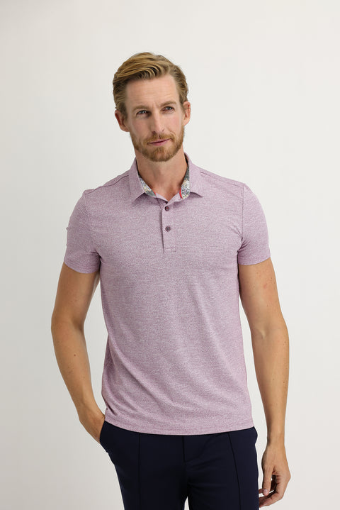 Açık Bordo Polo Yaka Slim Fit Dar Kesim Tişört