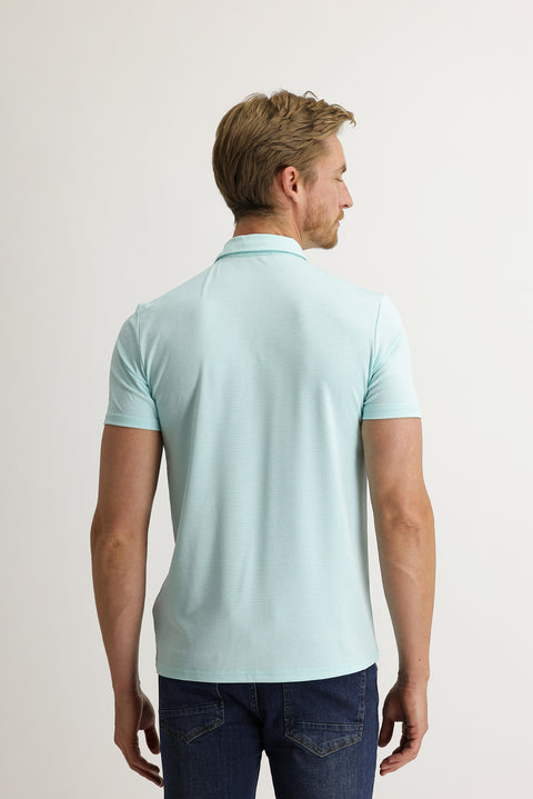 Mint Yeşili Polo Yaka Slim Fit Dar Kesim Tişört