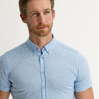 Orta Turkuaz Polo Yaka Pamuk Gömlek Pamuk Tişört