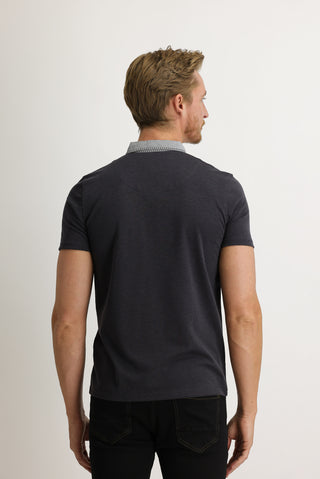  Siyah Cepli Polo Yaka Slim Fit Dar Kesim Tişört