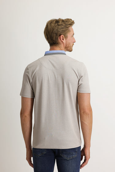 Orta Bej Cepli Polo Yaka Slim Fit Dar Kesim Tişört