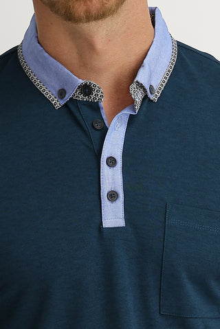  Zümrüt Yeşili Cepli Polo Yaka Slim Fit Dar Kesim Pamuklu Tişört