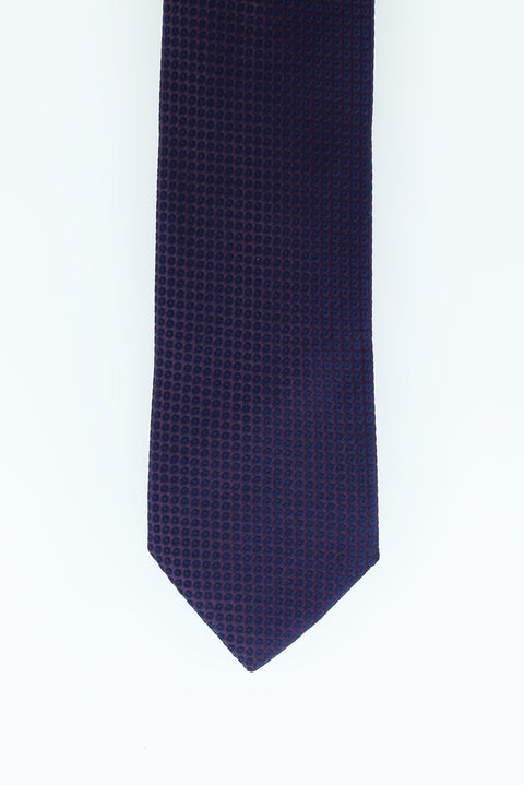 Dark Navy Patterned Tie