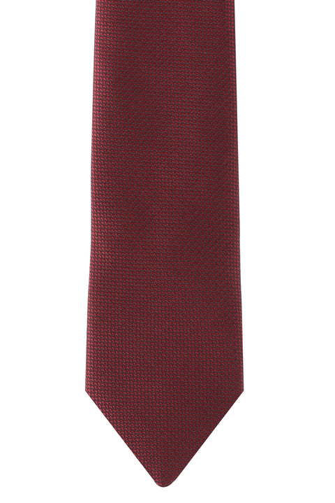 Koyu Bordo Desenli Kravat
