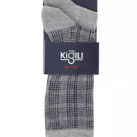 Açık Füme Melanj 2'li Desenli Çorap Seti