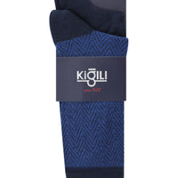 Koyu Lacivert 2'li Desenli Çorap Seti