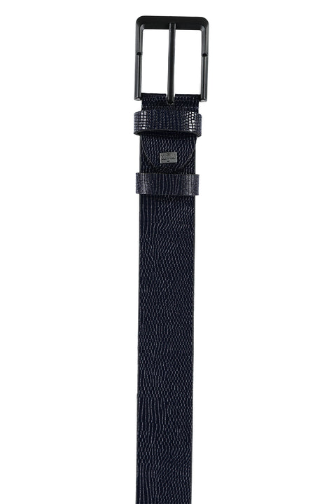 Koyu Lacivert Spor Deri Kemer