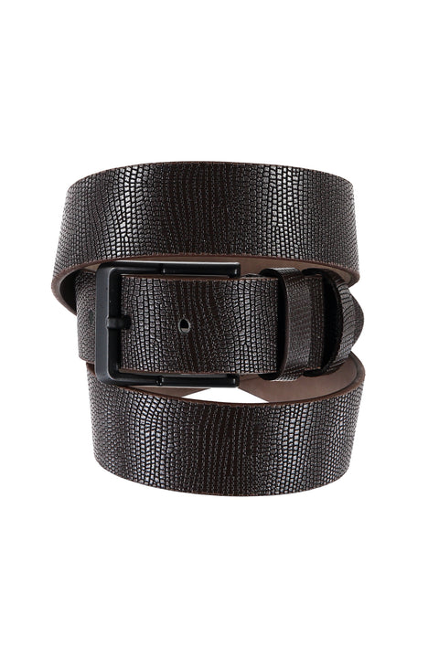 Koyu Kahve Spor Deri Kemer