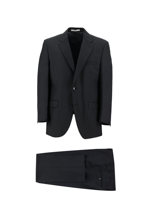 Black 6-Drop Regular Fit Standard Cut Suit