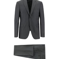 Orta Füme Slim Fit Dar Kesim Klasik Takım Elbise