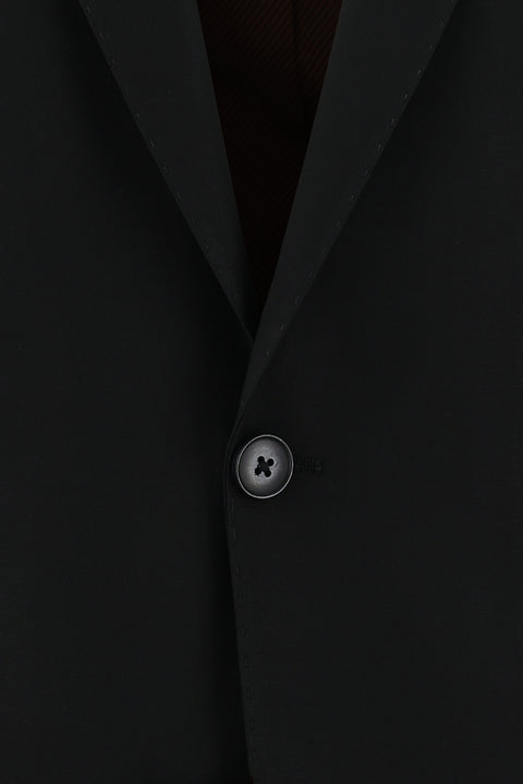 Siyah 4 Drop Relaxed Fit Rahat Kesim Takım Elbise