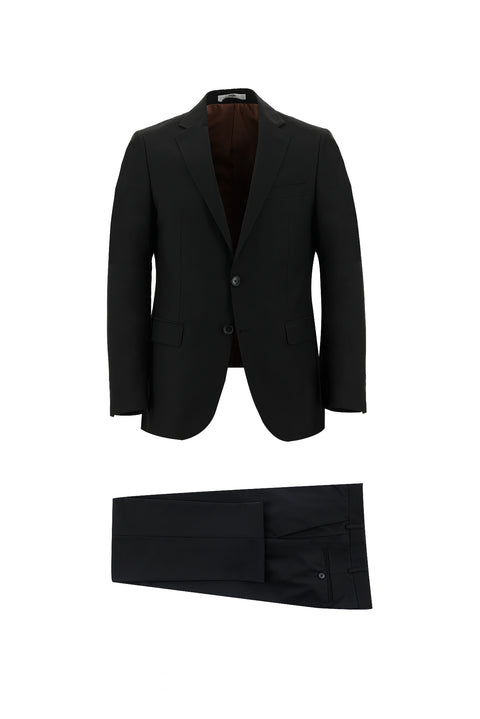 Koyu Siyah 6 Drop Regular Fit Standart Kesim Takım Elbise