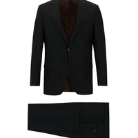 Black 4-Drop Relaxed Fit Suit