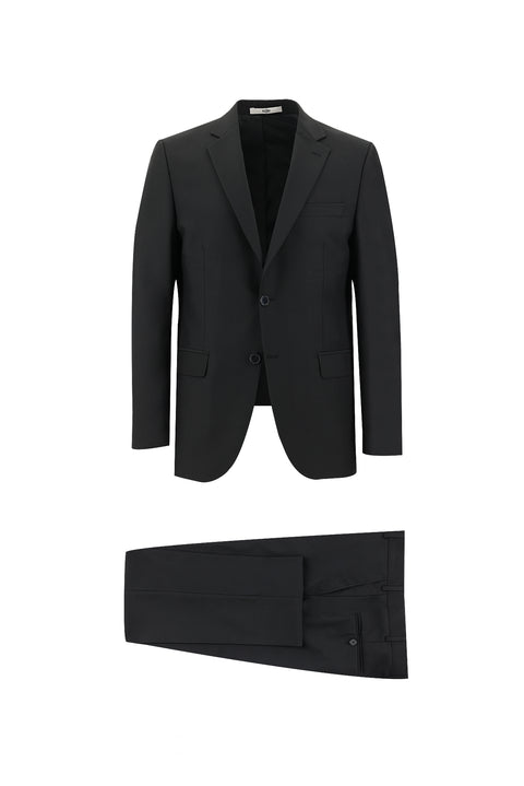 Black 6-Drop Regular Fit Standard Cut Suit