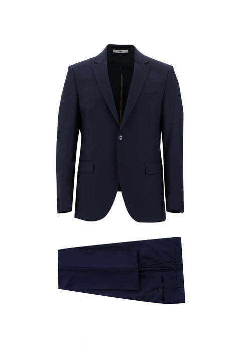 Orta Lacivert 6 Drop Regular Fit Standart Kesim Takım Elbise