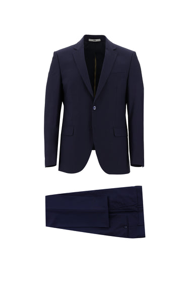 Orta Lacivert Relaxed Fit Rahat Kesim Klasik Takım Elbise