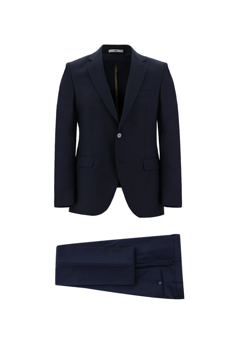 Koyu Lacivert 4 Drop Relaxed Fit Rahat Kesim Takım Elbise