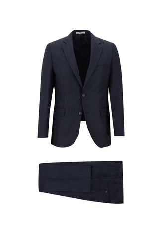  Koyu Lacivert 7 Drop Slim Fit Dar Kesim Takım Elbise