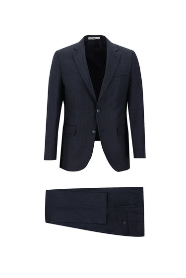  Koyu Lacivert Slim Fit Dar Kesim Klasik Takım Elbise