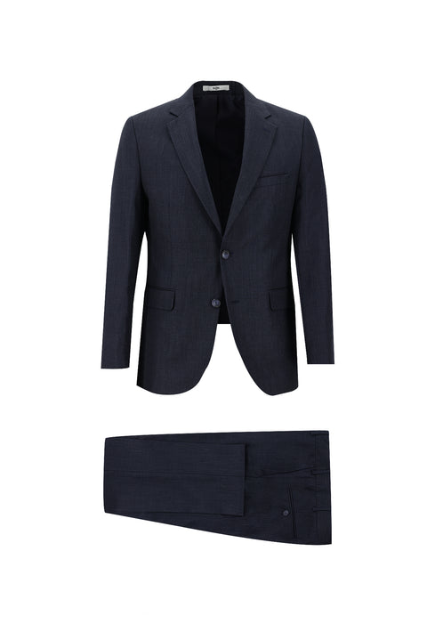 Koyu Lacivert 7 Drop Slim Fit Dar Kesim Takım Elbise