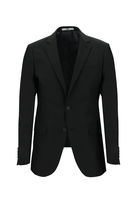 Siyah 8 Drop Long Slim Fit Uzun Dar Kesim Takım Elbise