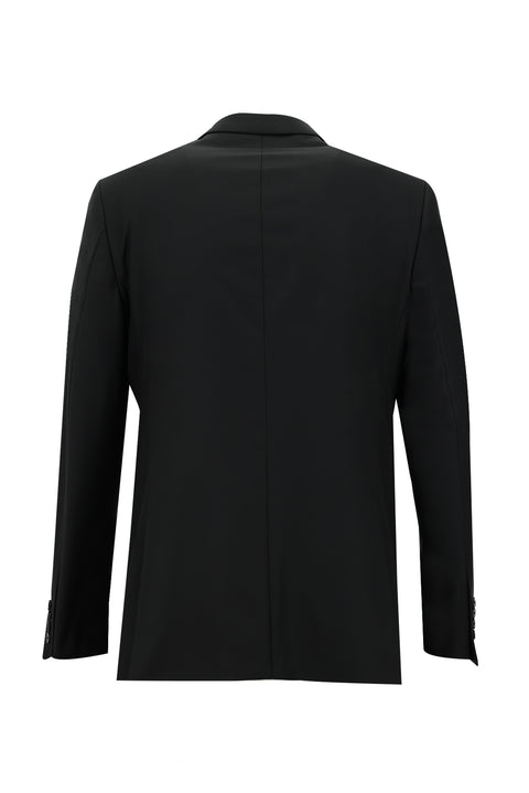 Siyah 8 Drop Long Slim Fit Uzun Dar Kesim Takım Elbise