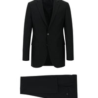 Koyu Siyah 8 Drop Long Slim Fit Uzun Dar Kesim Takım Elbise