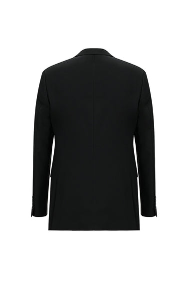 Koyu Siyah 8 Drop Long Slim Fit Uzun Dar Kesim Takım Elbise