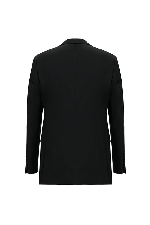 Koyu Siyah 8 Drop Long Slim Fit Uzun Dar Kesim Takım Elbise