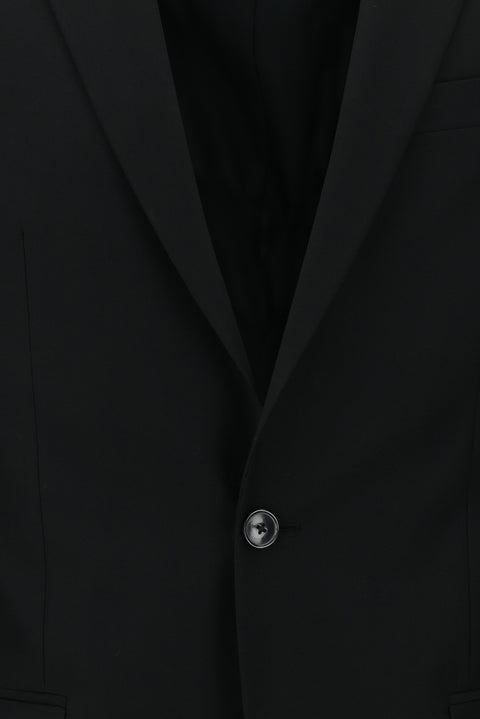 Koyu Siyah 8 Drop Long Slim Fit Uzun Dar Kesim Takım Elbise