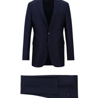 Orta Lacivert Regular Long Fit Uzun Klasik Kesim Takım Elbise