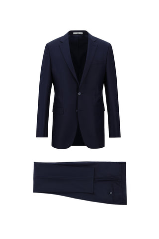  Orta Lacivert Regular Long Fit Uzun Klasik Kesim Takım Elbise