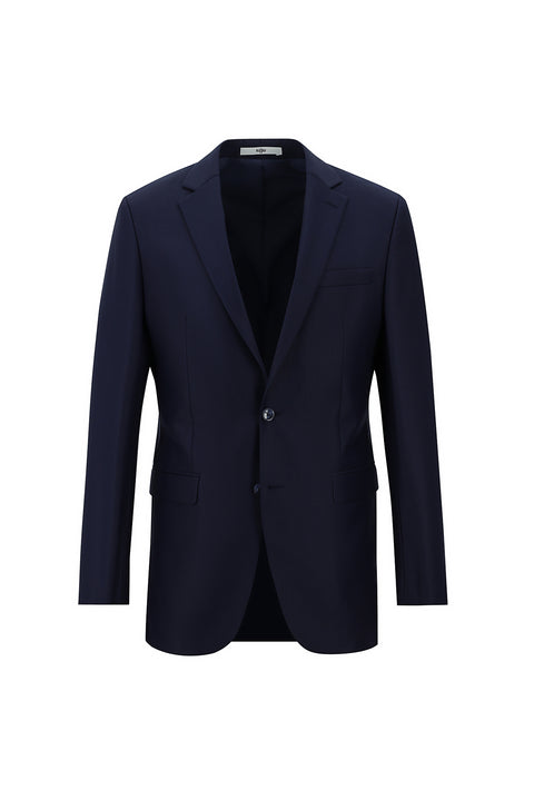 Orta Lacivert 8 Drop Long Slim Fit Uzun Dar Kesim Takım Elbise