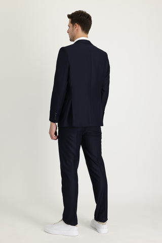  Orta Lacivert 4 Drop Relaxed Fit Rahat Kesim Takım Elbise