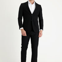 Siyah Relaxed Fit Rahat Kesim Klasik Takım Elbise
