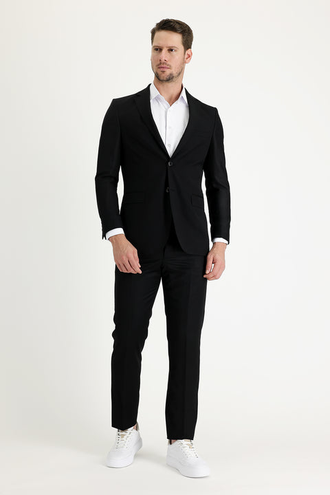 Black 7 Drop Slim Fit Narrow Cut Suit