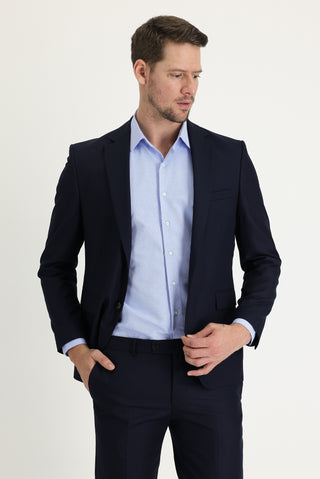  Koyu Lacivert 4 Drop Relaxed Fit Rahat Kesim Takım Elbise