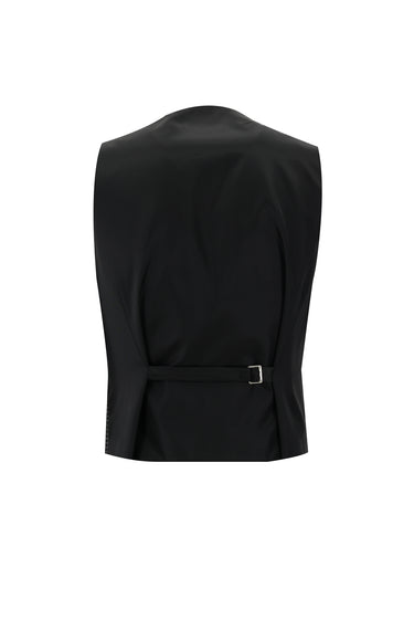 Siyah Slim Fit Dar Kesim Kombinli Yelekli Takım Elbise