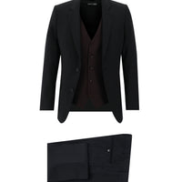 Açık Siyah 7 Drop Slim Fit Dar Kesim Kombinli Yelekli Takım Elbise